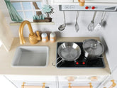 ElisDesign Premium wooden kitchen for kids with extended accessories + FREE textile set